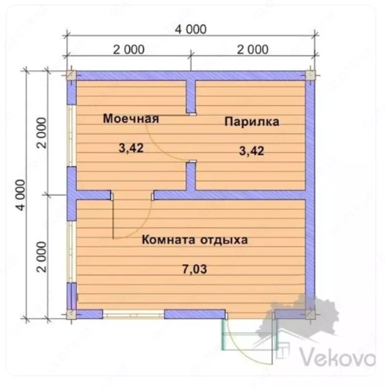 Баня 4 × 4 - 6 990 000 сум
