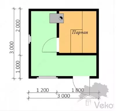 Баня Мини 3 × 3 - 6 990 000 сум