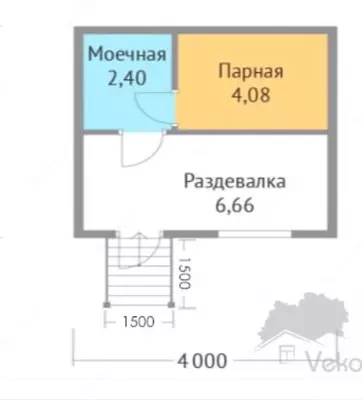Баня Каркасная 4 × 4 - 6 990 000 сум