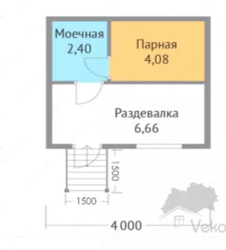 Баня Каркасная 4 × 4 - 6 990 000 сум