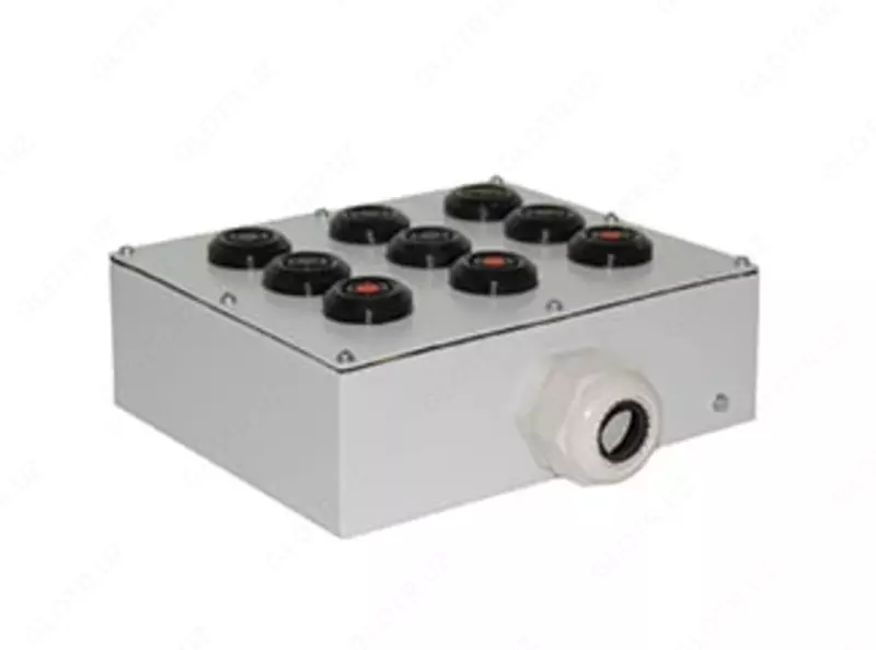 Пост управления кнопочный ПКУ-15-21.331-54У2 (6*КЕ081/2(1з+1р) черная + 3*КЕ081/2(1з+1р) красная + PG-36)