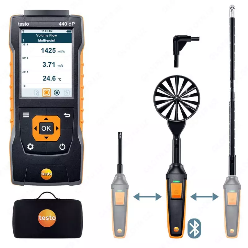 Комплект для вентиляции 2 с Bluetooth Testo 440 delta P (0563 4410)