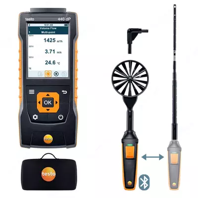 Ventilyatsiya to‘plami 1 Bluetooth Testo 440 delta P (0563 4409)