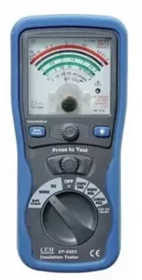 DT-5503 - аналоговый тестер изоляции и электропроводимости