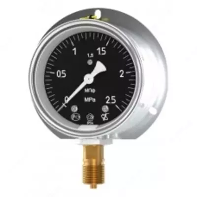 Qora siferblatli MPf temir yo‘l manometri