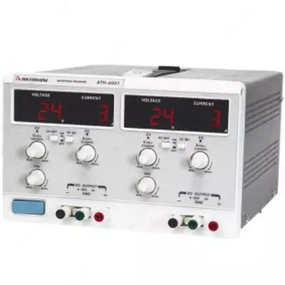 АТН-3031 - трехканальный источник постоянного тока 0 01-1 5 А  напряжения 0 1-30 В (третий канал не регулируемый 5 В/5 А)