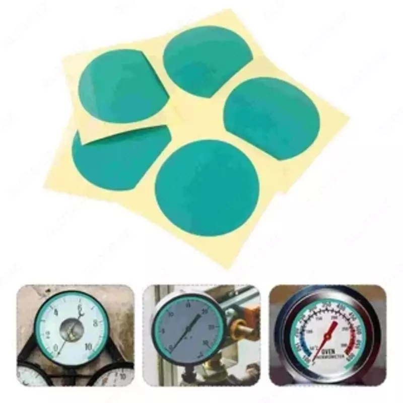 Наклейки на манометры 3х цветный Размер: 5 00X0 20X0 01 см по 20 штук (жёлтый  зелёный и красный)