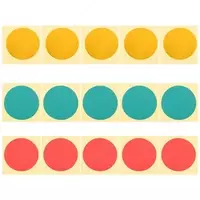  Наклейки на манометры 3х цветный Размер: 5 00X0 20X0 01 см по 20 штук (жёлтый  зелёный и красный) - 