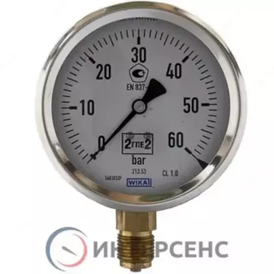 WIKA Манометр 213.53.100  0...60 бар  G1/2B  радиальное  глицерин (36517671)