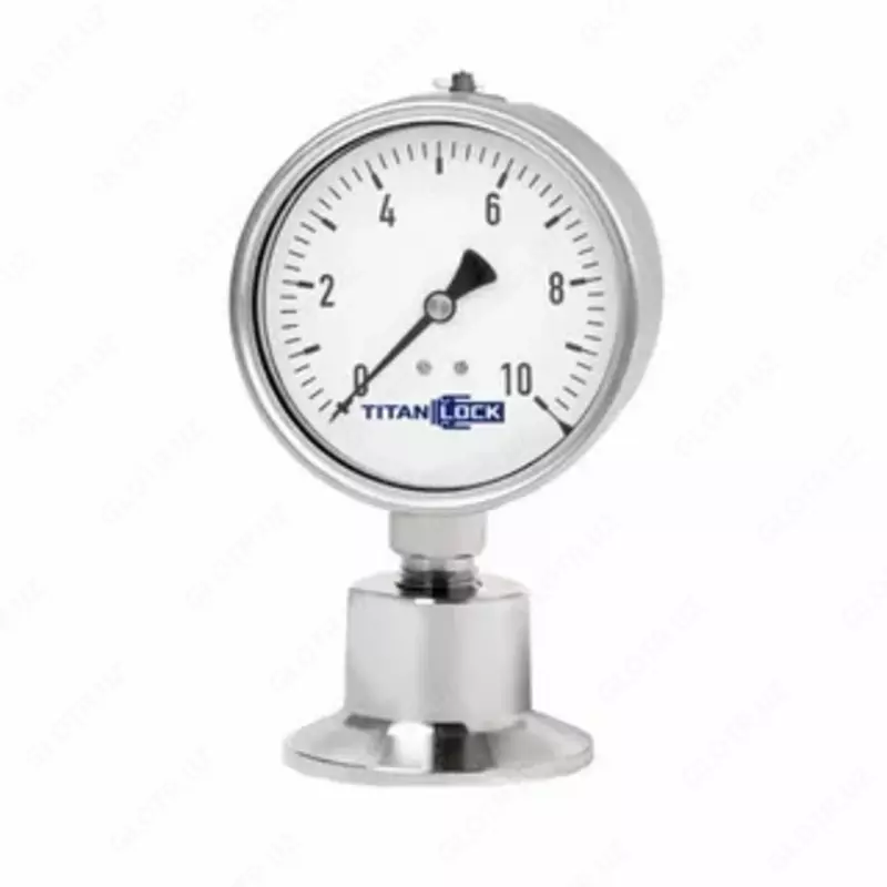 Манометр мембранный 10 барный d-100мм   длинна зонда-100мм  диматер мембранны-55мм YTP-60MCZ нерж. Сталь