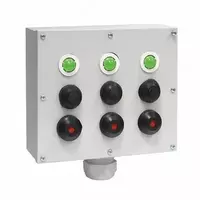  ПКУ-15-21.331-54У2 (6*КЕ081/2(1з+1р) черная + 3*КЕ081/2(1з+1р) красная + PG-36)  пост управления (ЭТ) - 