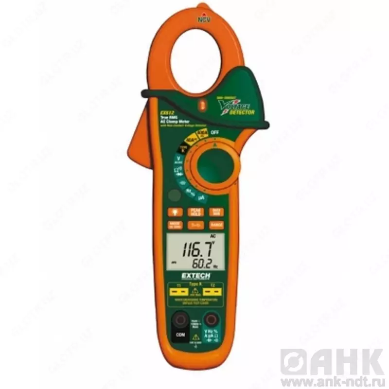 Токоизмерительные TRUE RMS клещи Extech EX613 на 400А с двойным входом и NCV