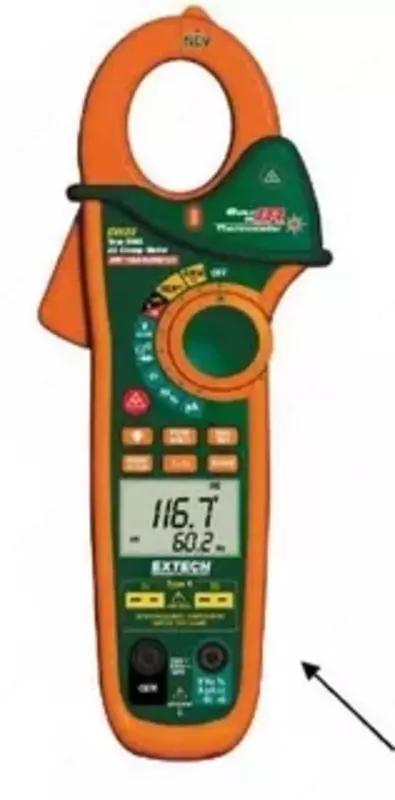 Ikki kirishli va NCVli 400A quvvatga ega Extech EX613 TRUE RMS tok o‘lchash qisqichlari