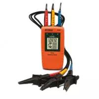 Uch fazali ta’minot manbalari fazalarining almashinish tartibi va Extech 480403 dvigatelining aylanish yo‘nalishi indikatori