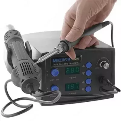 Многофункциональная паяльная станция 2 в 1 МЕГЕОН 00207