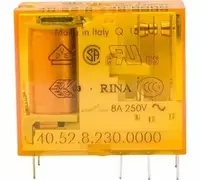 Miniatyura relesi; 8A kuchlanishli 2 ta qayta ulash kontakti (~ 24V AC)
