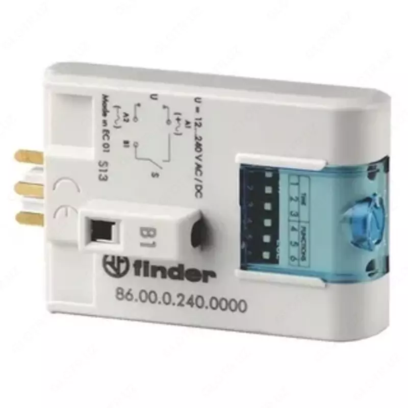 Vaqt relesi moduli; rele bilan birgalikda foydalanish uchun; vazifalari: AI, DI, SW, BE, CE, DE, EE, FE; (~/= 12-240V AC/DC) / TIMER MODUL