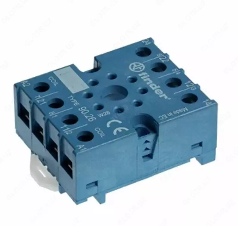 Rele uchun rozetka 60.12; kombinatsiyalangan kontaktli; metall fiksatorli; vintli qisqichli; ko‘k; 10A/ SCREW TERMINAL SOCKET