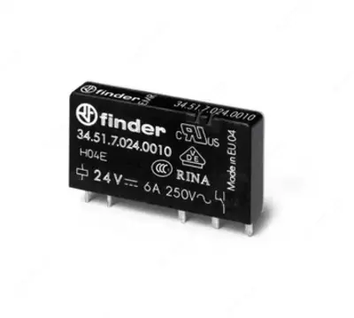 ULTRASLIM RELAY EMR / Ultra ingichka rele; 1 ta 6A (= 24V Sezgir doimiy tok) qayta ulash kontakti - germetik