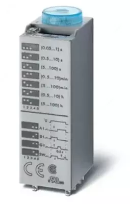 MINIATURE PLUG−IN TIMER / Миниатюрное съемное реле времени; функции: AI  DI  GI  SW; 2 перекидных контакта 10А (~/= 24В AC/DC)