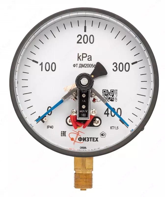 Вакуумметры, мановакуумметры, манометры электроконтактные ДВ2005ф, ДА2005ф, ДМ2005ф