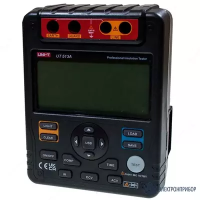 UNI-T UT513A — измеритель сопротивления изоляции цифровой, порт USB.
