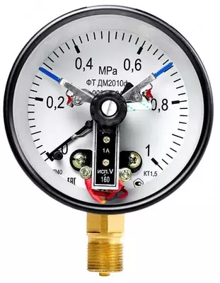 Вакуумметры, мановакуумметры, манометры электроконтактные ДВ2010ф, ДА2010ф, ДМ2010ф исп 1