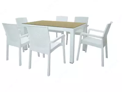 PREMIUM Dacha Stol-Stul Komplekti 6 kishilik (oynali va oynasiz)