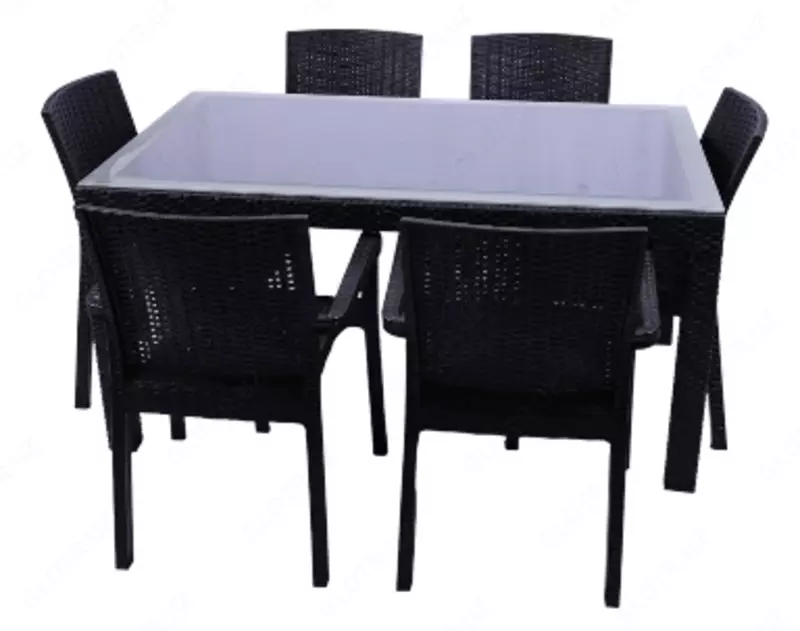 PREMIUM Dacha Stol-Stul Komplekti 6 kishilik (oynali va oynasiz)