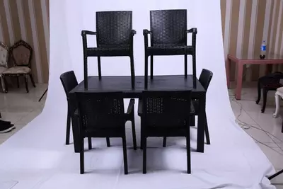 PREMIUM Dacha Stol-Stul Komplekti 6 kishilik (oynali va oynasiz)