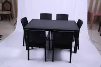 PREMIUM комплект столов и стульев для дачи на 6 персон (со стеклом и без) JIP GROUP