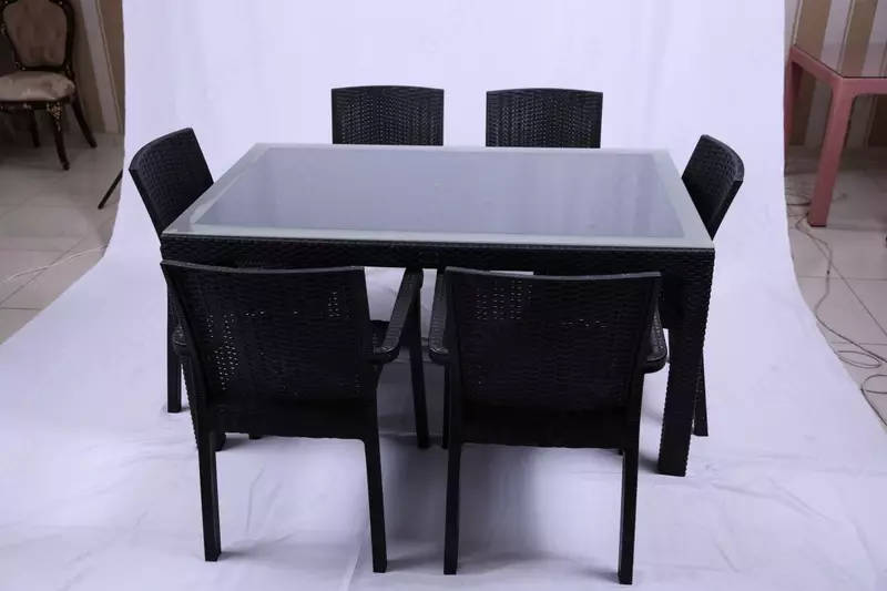 PREMIUM Dacha Stol-Stul Komplekti 6 kishilik (oynali va oynasiz)