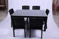 PREMIUM комплект столов и стульев для дачи на 6 персон (со стеклом и без) от {0} сум - JIP GROUP