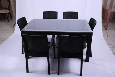 PREMIUM Dacha Stol-Stul Komplekti 6 kishilik (oynali va oynasiz)