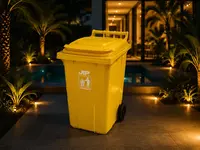   80 litrli g‘ildirakli universal chiqindi qutisi