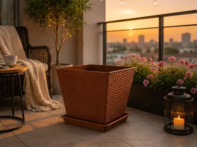  “To‘qilgan” kvadrat gul tuvagi 40 litr - 