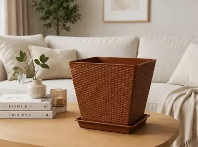  “To‘qilgan” kvadrat gul tuvagi 40 litr Chakana savdo