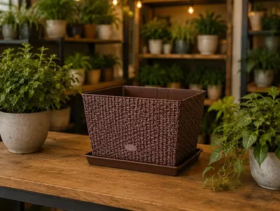  “To‘qilgan” kvadrat gul tuvagi 30 litr - 