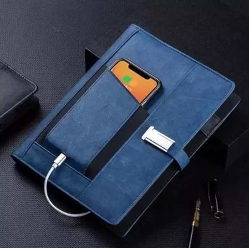 PREIUM ПОДАРКА Ежедневник с флешкой и Беспроводной зарядкой 8000mAh