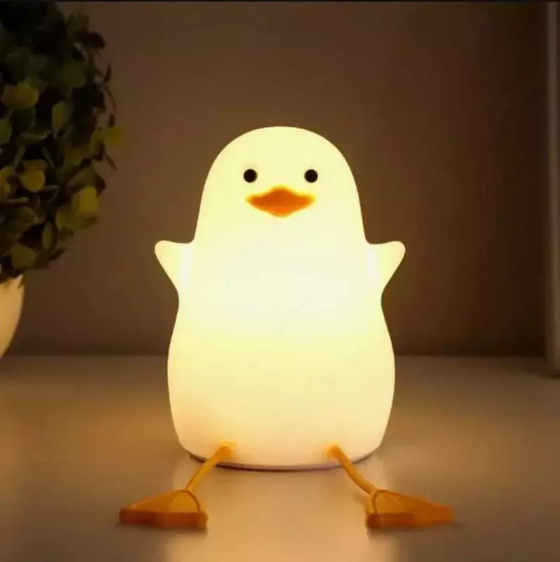 Yoritgich tungi chiroq "Duck" LED silikondan tayyorlangan-qulaylik uchun yoqimli narsalar