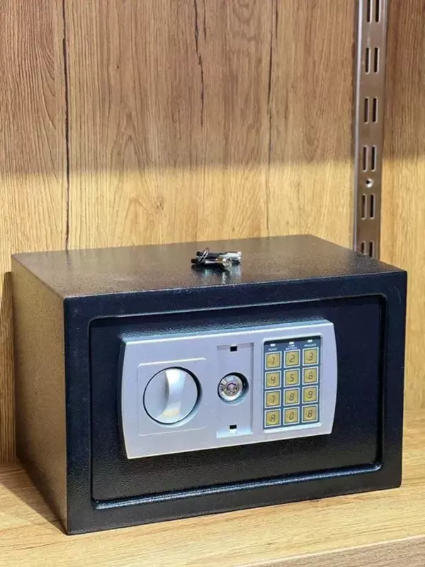 СЕЙФ Электронный Денежный Ящик Шифр и 2 Ключа Металический