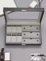 от {0} сум Шкатулка Органайзер для Часов и Очков с 9 отделениями - ПОДАРКА