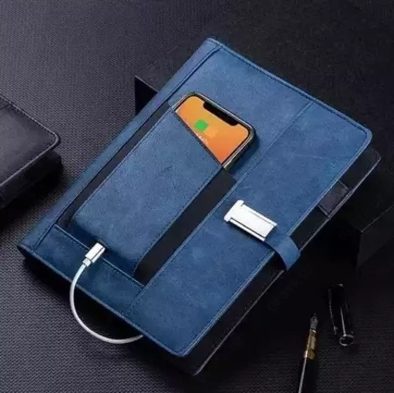 PREIUM ПОДАРКА Ежедневник с флешкой и Беспроводной зарядкой 8000mAh