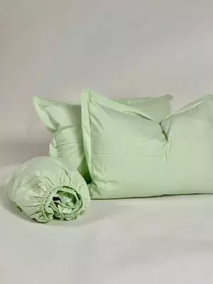 Комплект PR-007: простыня с резинкой + 2 наволочки — Уют и Стиль