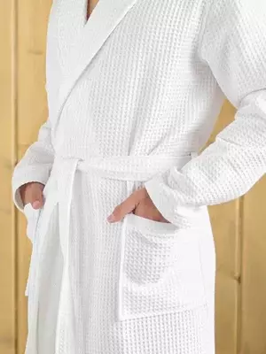 Халат Банный Вафельный- Дышащий и Мягкий