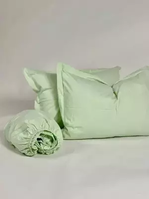 Комплект PR-007: простыня с резинкой + 2 наволочки — Уют и Стиль