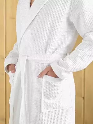 Халат Вафельный Банный- Идеален для Душа и Бани