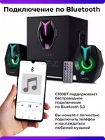 Колонка Microlab G100BT 3x2Вт +5Вт Bluetooth 5.0 / Флешка / Пульт