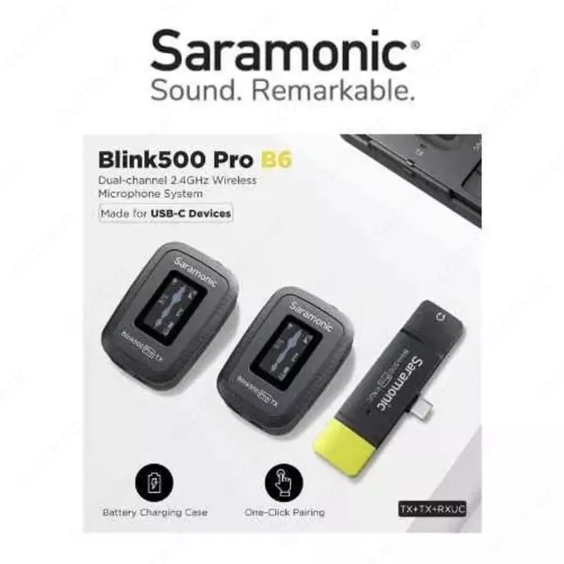 Микрофон Saramonic Blink500 Pro B6 — с индикатором звука