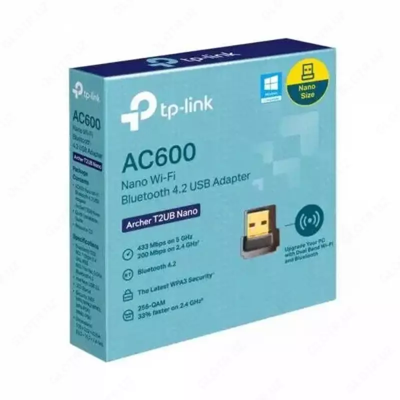 Адаптер TP-Link T2UB Nano — Wi-Fi AC600 + Bluetooth 4.2 Ulgurji va chakana